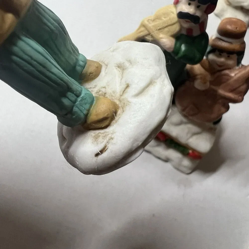 Vtg 1993 Mercuries Christmas Village Figurines Set 7 Porcelain Holiday People